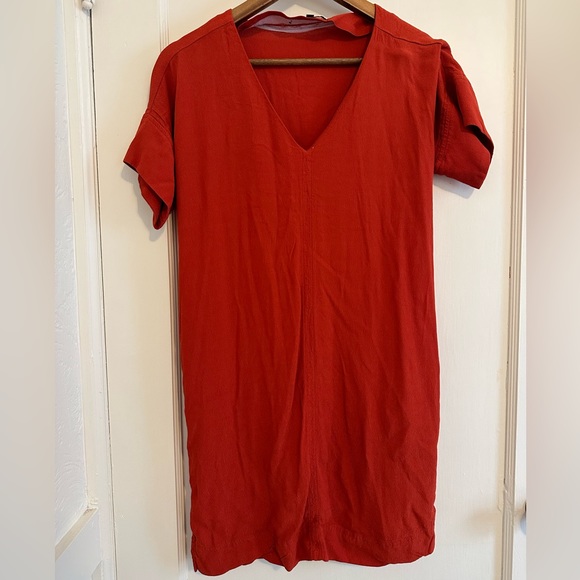 Red/Burnt Orange Madewell Dress - Picture 2 of 7